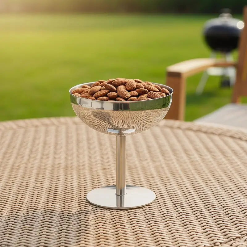 Stainless Steel Stemmed Ice Cream Cup with Fork – Fine Dining Dessert Serving Bowl SPOT