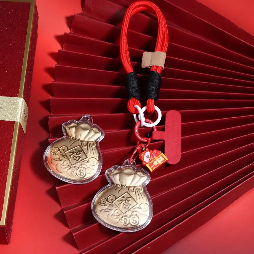 2026 Lucky Fu Bag Keychain – Gold Backpack Charm & Lanyard Keychain Charm SPOT