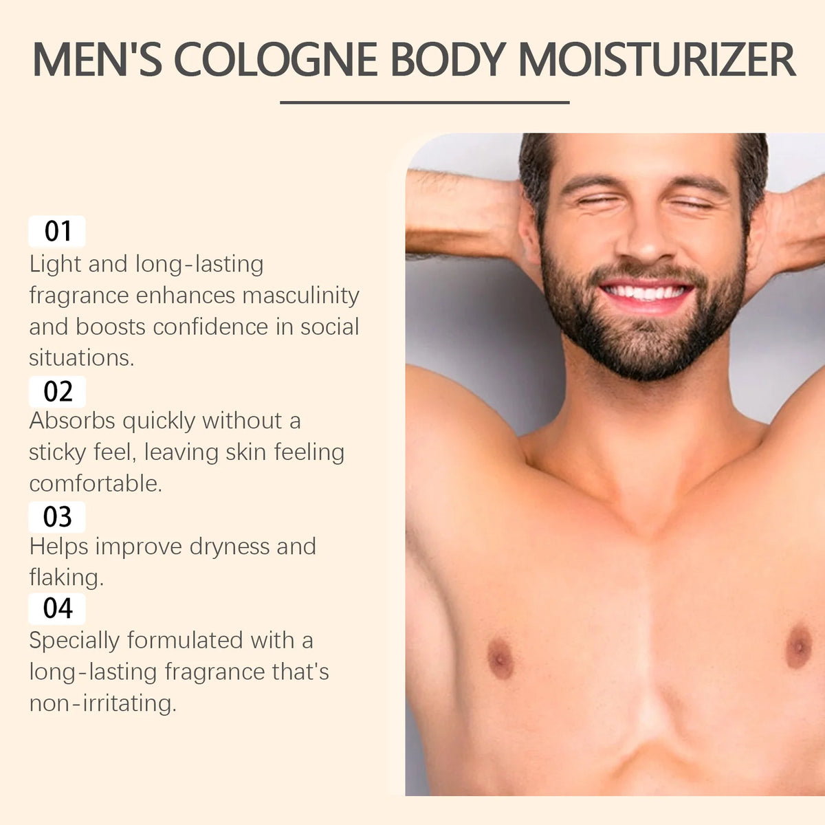 Men's Collagen Body Moisturizer – Woody Scented Body Lotion Body Moisturizer SPOT