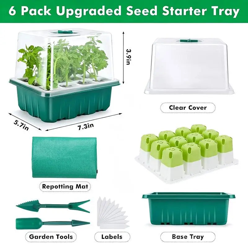 Seed Starter Tray & Humidity Dome – Silicone Germination Kit Seed Germination Kit SPOT A