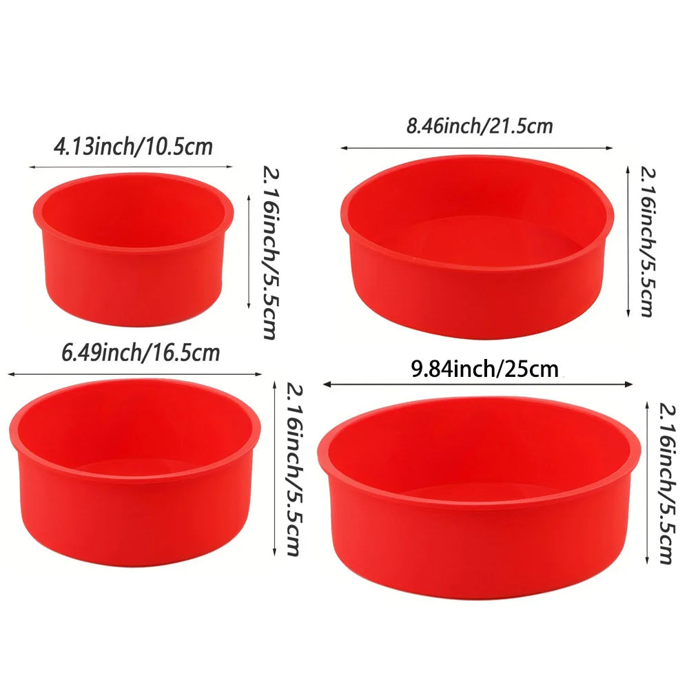 Round Silicone Cake Mold – Nonstick 4/6/8/10 Inch Baking Pan Silicone Cake Mold SPOT