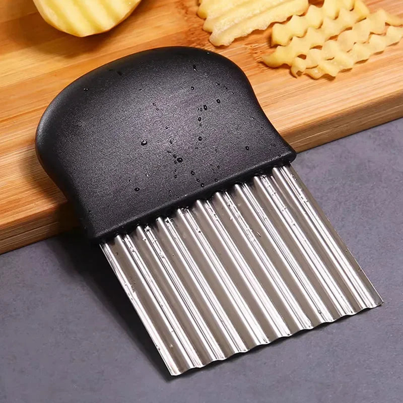 Stainless Steel Crinkle Wavy Knife – Chip & Fry Slicer Vegetable Slicer SPOT
