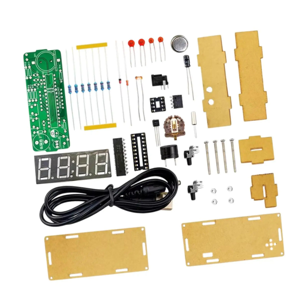 DIY Digital Clock Soldering Kit – 4-Digit LED Alarm Clock DIY Electronics Kit SPOT