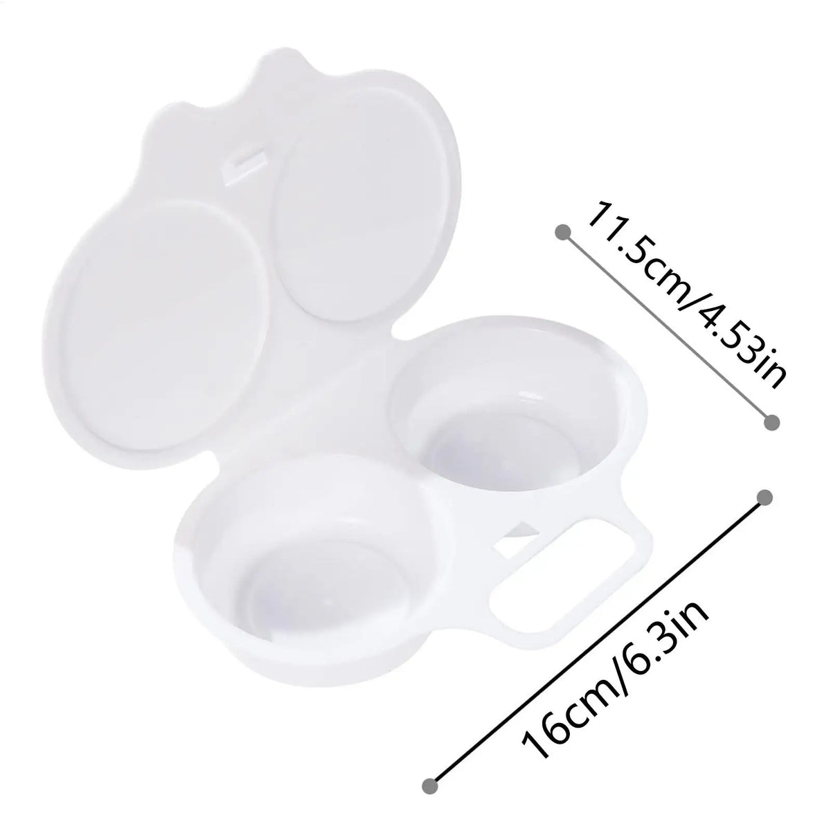 2-Cavity Microwave Egg Poacher – Nonstick Poached Egg Maker Microwave Egg Poacher SPOT