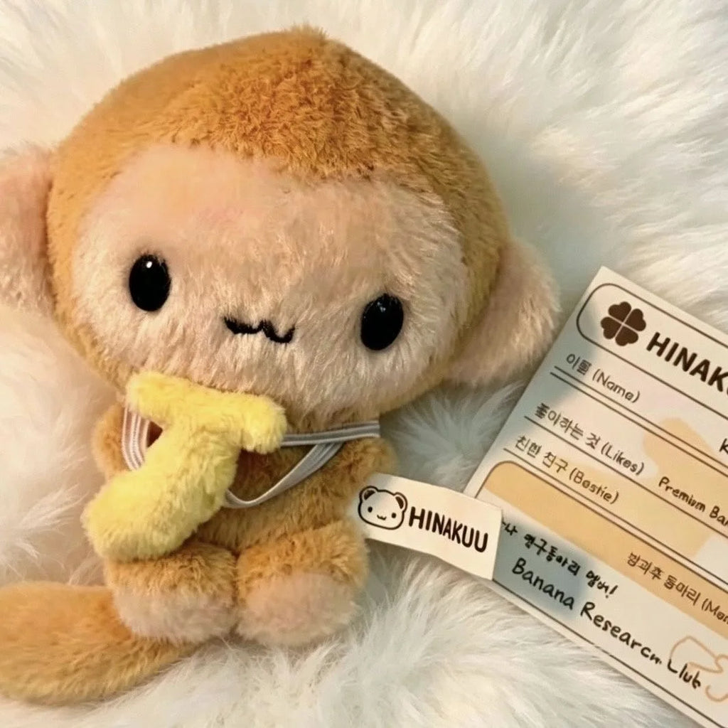Monkey Plush Keychain – Banana Bag Charm, K-Pop Kawaii Style Plush Keychain SPOT