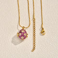 Fabergé Egg Locket Necklace – Vintage Enamel Pendant for Women Locket Pendant Necklace SPOT PNB-391G