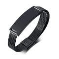 Personalized Milanese Mesh Bracelet – Custom Name Women's Gift Personalized Bracelet SPOT Black