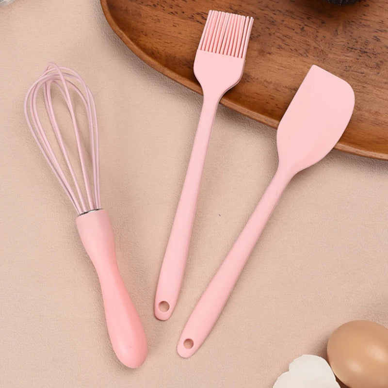 3-Piece Silicone Baking Set – Spatula, Egg Whisk & Pastry Brush Silicone Baking Set SPOT