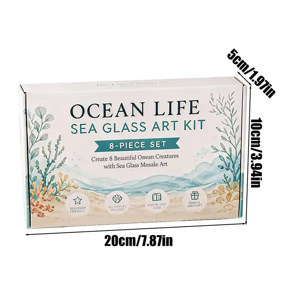 DIY Sea Glass Mosaic Art Kit – Ocean Animal Decor Set Mosaic Art Kit SPOT a