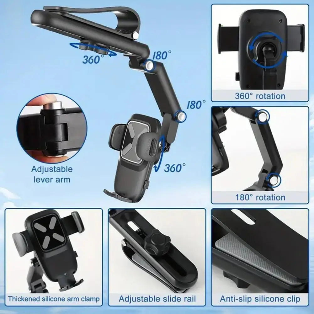 Sun Visor Car Phone Mount – 360° Rotating Hands-Free Holder Car Phone Mount SPOT
