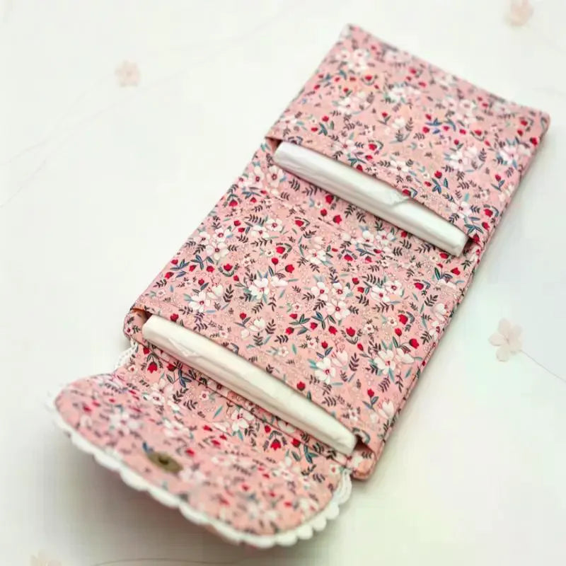 Floral Lace Sanitary Pad Pouch – Discreet Period Storage Bag Period Storage Pouch SPOT