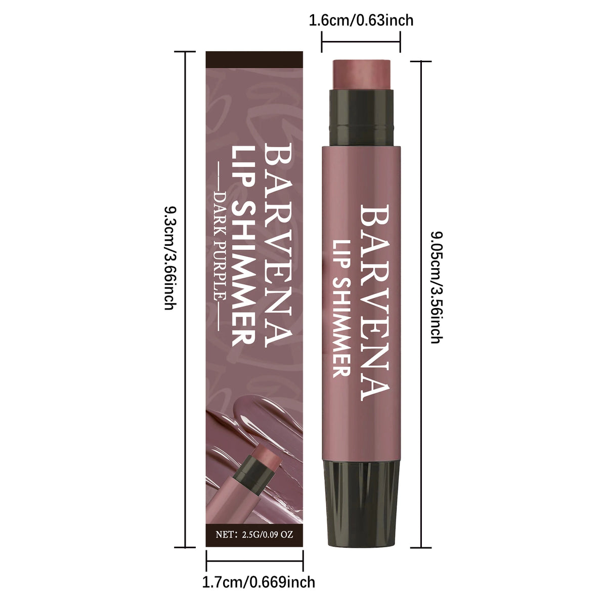 eelhoe Dark Purple Tinted Lip Balm Stick | Glossy Shimmer Tinted Lip Balm SPOT