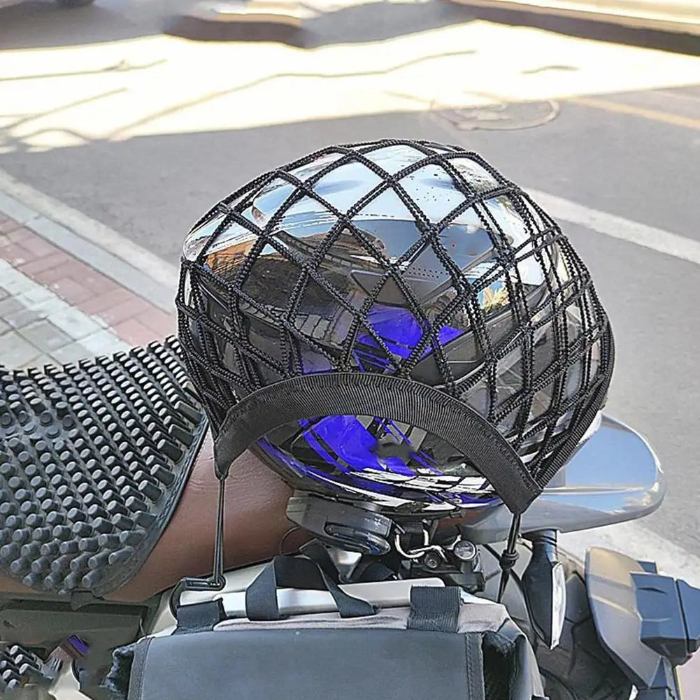 Motorcycle Cargo Net with Plastic Hooks – Helmet & Luggage Motorcycle Cargo Net SPOT