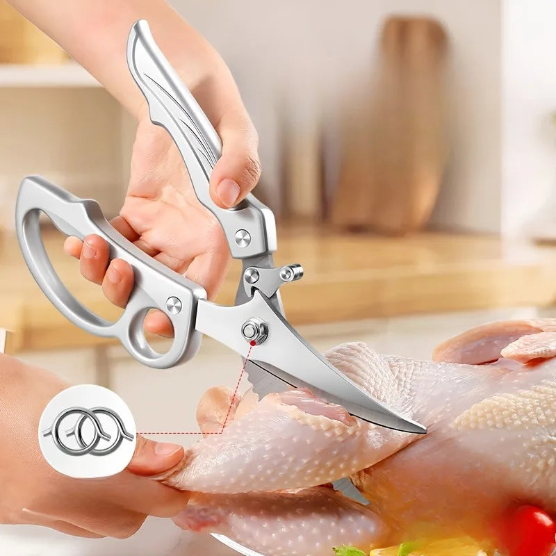 Heavy-Duty Kitchen Shears – Spring-Loaded Ergonomic Handle Kitchen Shears SPOT