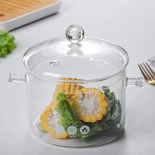 1.5L Borosilicate Glass Stew Pot with Lid – Electric Stove Glass Cooking Pot SPOT Default Title