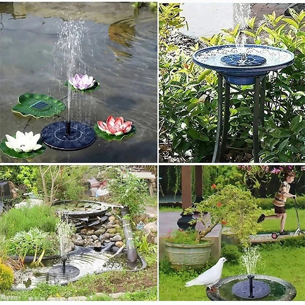 Solar Powered Water Fountain – Garden Pond & Bird Bath Decor Solar Garden Fountain SPOT