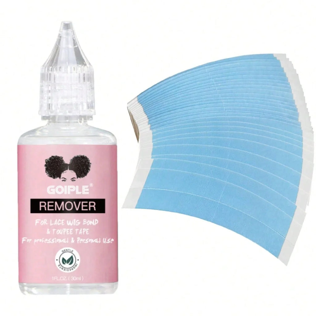 GOIPLE Lace Wig Adhesive Strips, Tape & Remover Kit Wig Adhesive Kit SPOT 30remover-tape-2pcs