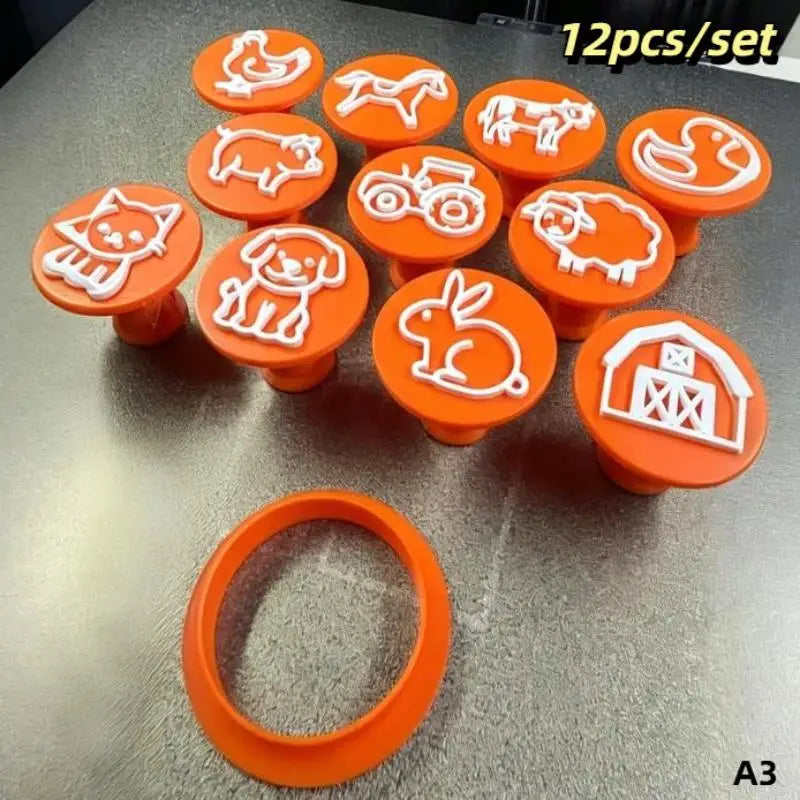12-Piece Animal Clay Stamp Set – Wax, Resin & Craft Tools Clay Stamp Set SPOT A3