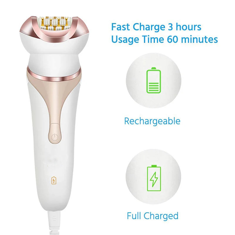 4-in-1 Electric Face Hair Remover – Rechargeable Lady Shaver Electric Face Shaver SPOT