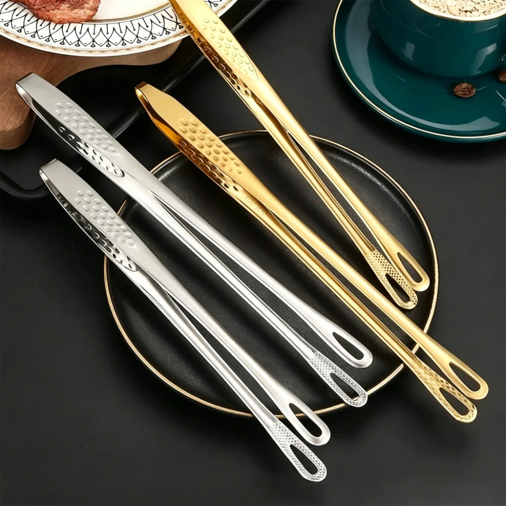 3-Pack Gold-Plated Stainless Steel Korean BBQ Grill Tongs BBQ Grill Tongs SPOT