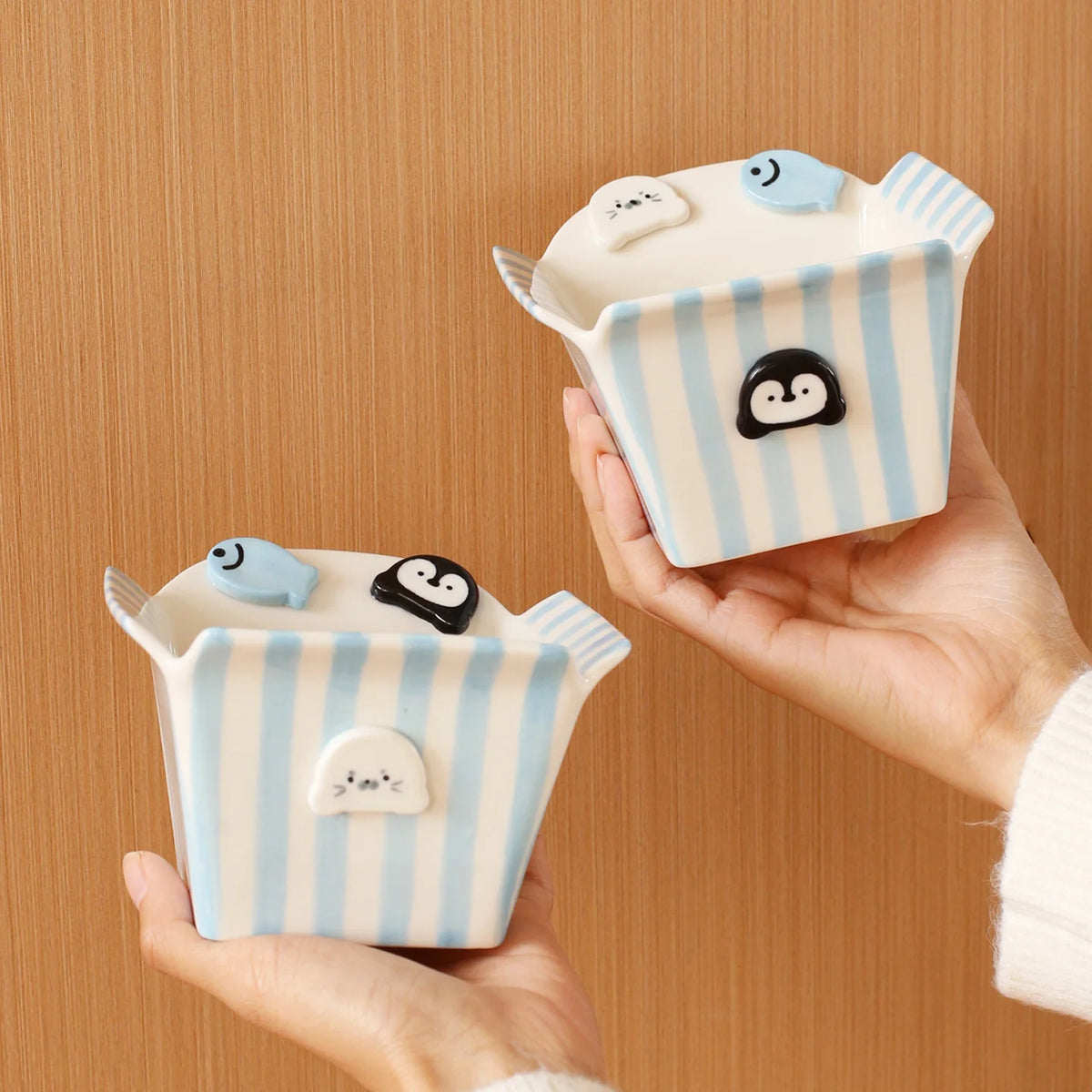 Penguin Ceramic Snack Bowl – Hand-Painted Porcelain Dessert Bowl Ceramic Snack Bowl SPOT