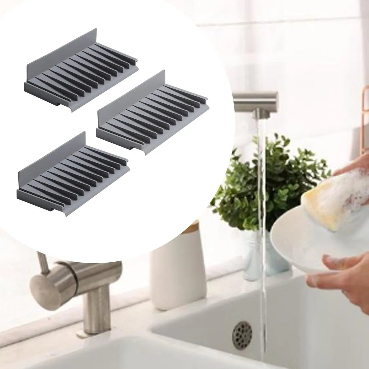 Silicone Sink Splash Guard & Drain Pad Mat – 3-Pack Sink Splash Guard Mat SPOT Default Title