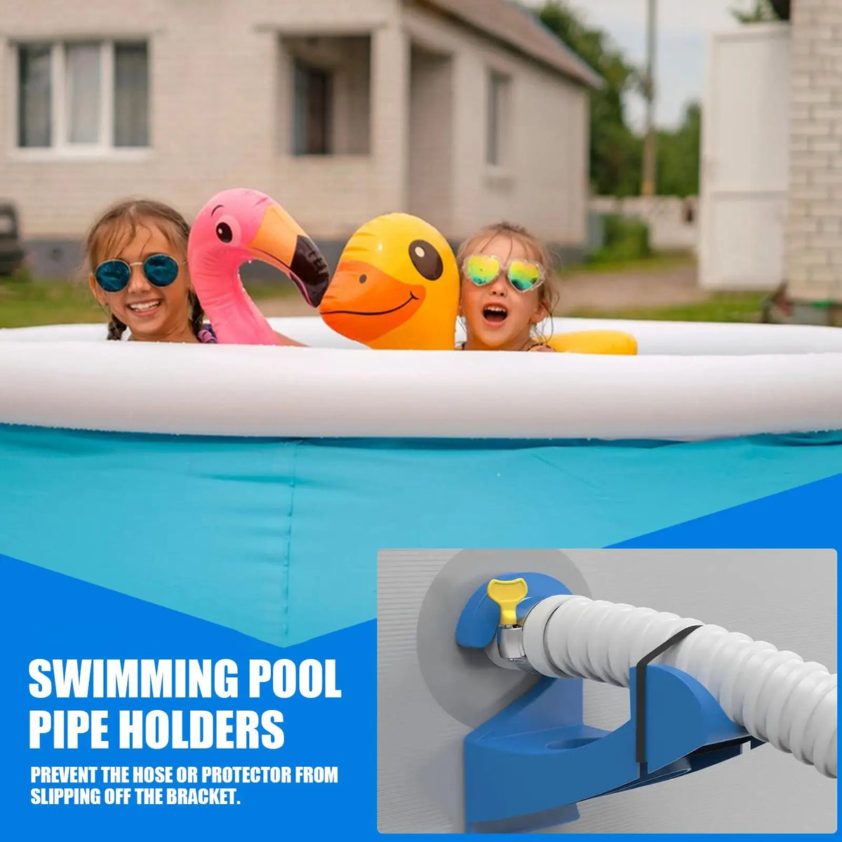 Pool Hose Holder 3-Pack – Non-Slip Ground Pipe Hanger Set Pool Hose Holder SPOT