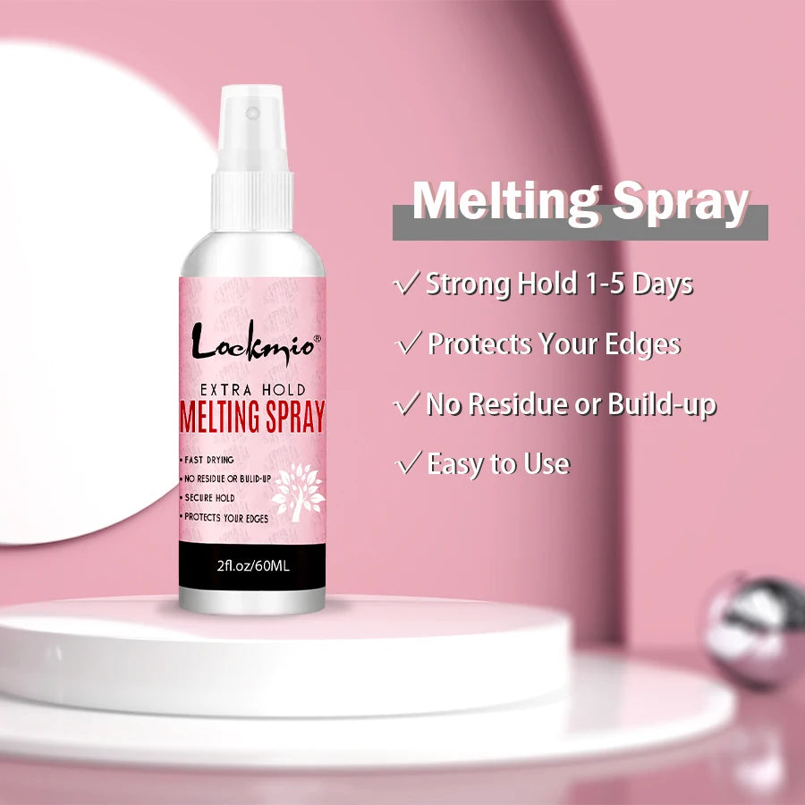 LOCKMIO Wig Melting Spray 60ml – Lace Front Secure Hold Wig Adhesive Spray SPOT