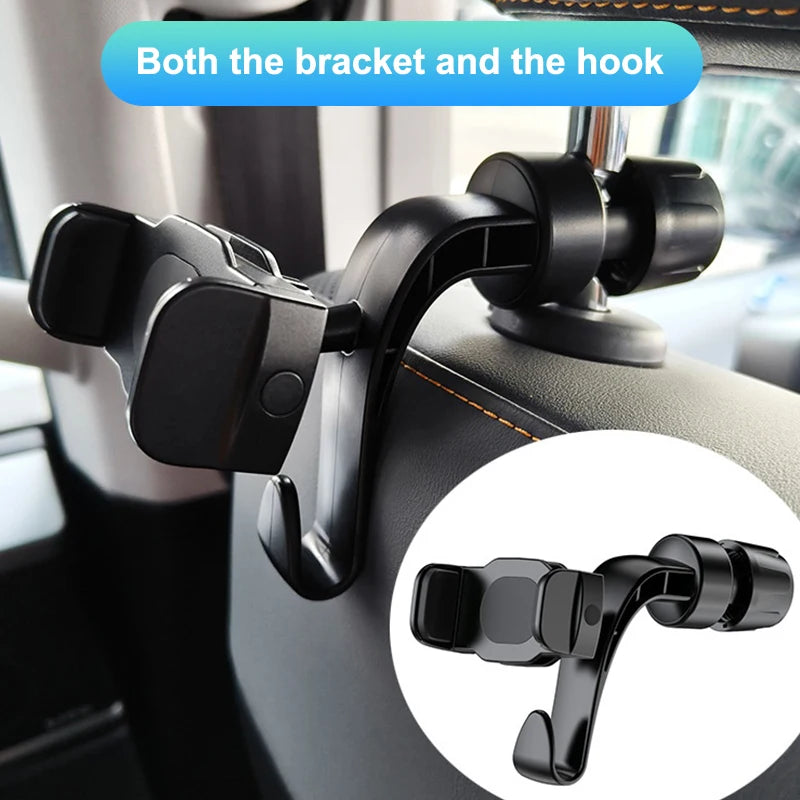 Car Headrest Phone & Tablet Mount with Hook – 360° Rotation Car Headrest Mount SPOT