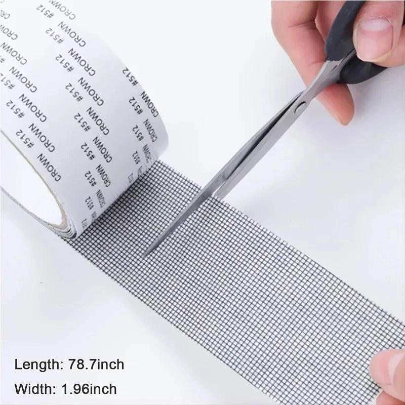 Self-Adhesive Window Screen Repair Tape 5cm x 2m – Grey Mesh Screen Repair Tape SPOT