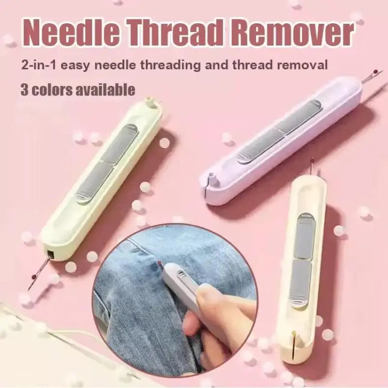 2-in-1 Needle Threader & Seam Ripper – Retractable Sewing Tool Sewing Tool SPOT