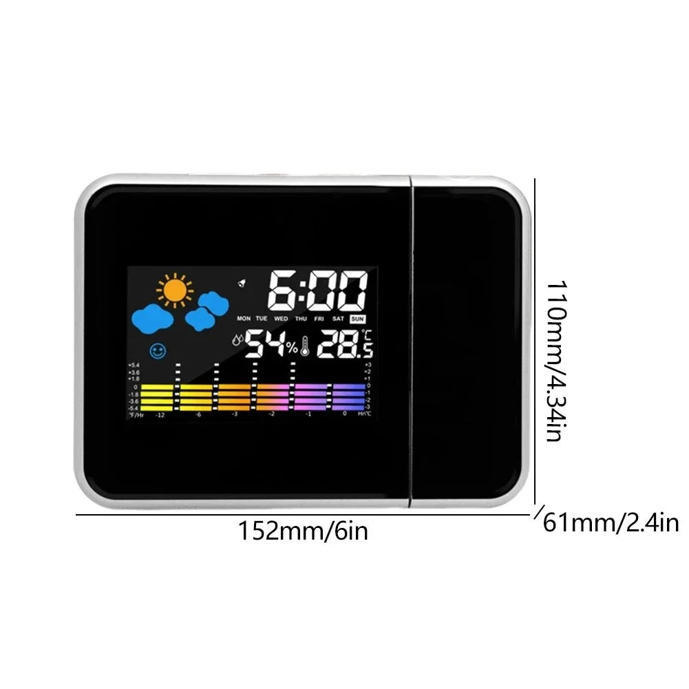 NOCCLILI LED Rotating Projection Digital Alarm Clock Color Projection Alarm Clock SPOT