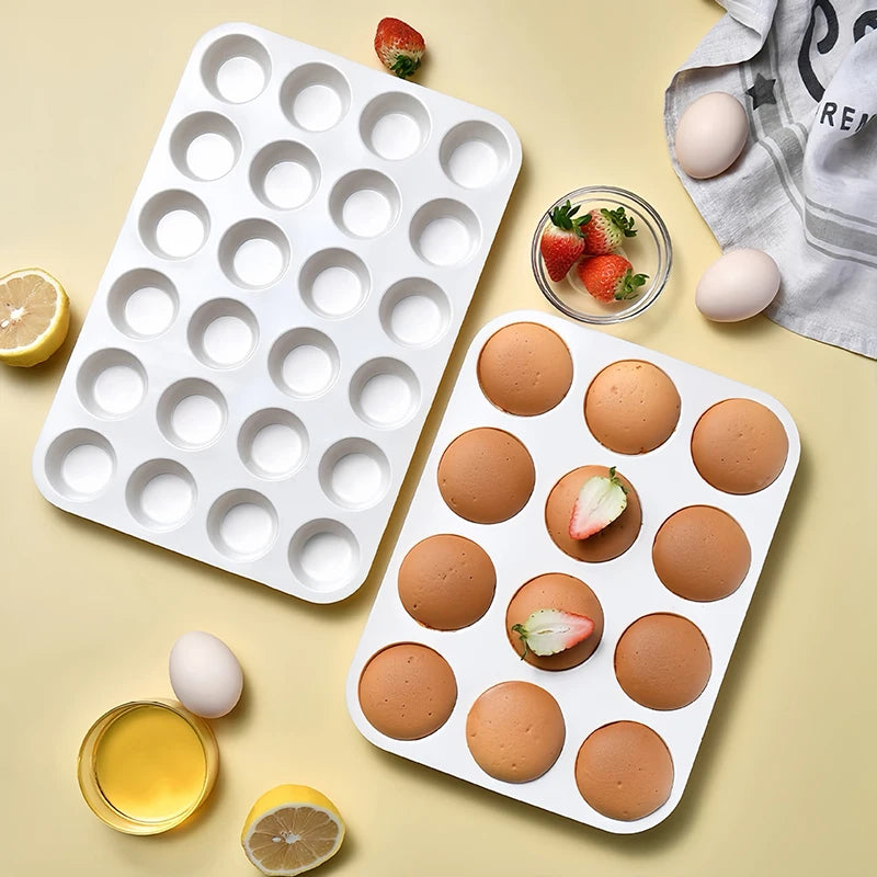 Silicone Baking Mold 12/24 Hole – Cupcake & Muffin Pan Silicone Baking Mold SPOT