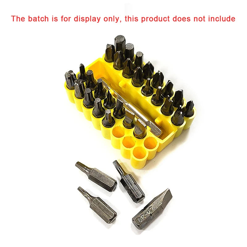 32-Hole Screwdriver Bit Holder – 1/4" Hex Shank Organizer Drill Bit Organizer SPOT