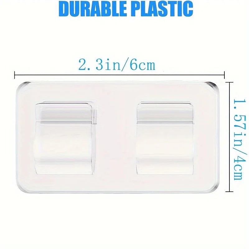 Clear Self-Adhesive Hooks for String & Christmas Lights (4/10 Pk) String Light Clips SPOT