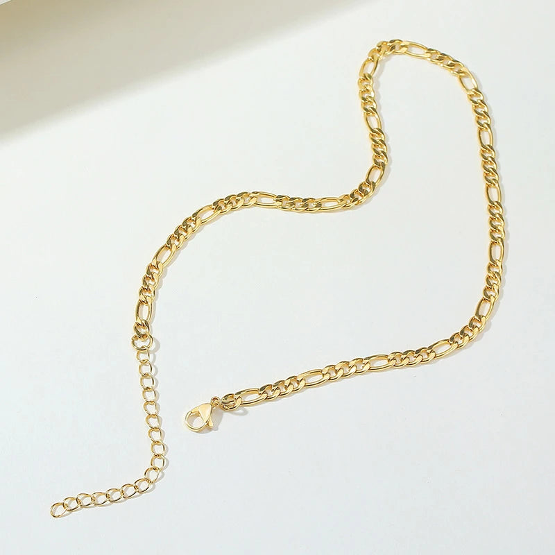 Figaro Link Chain Necklace – Gold & Silver Stainless Steel Chain Necklace SPOT