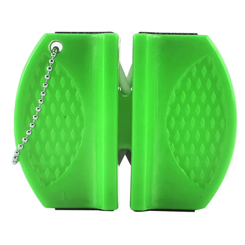 Mini Dual-Slot Knife Sharpener – Kitchen & Outdoor Use Knife Sharpener SPOT 1 Green