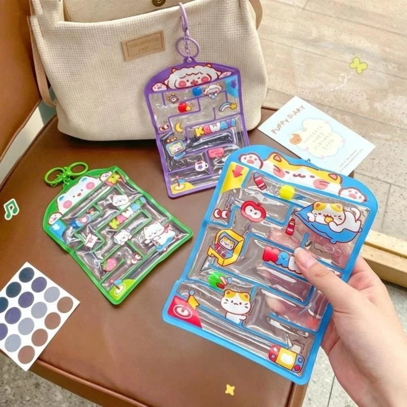 Water Bag Maze Squeeze Fidget Toy with Keychain | Ages 14+ Fidget Keychain Toy SPOT