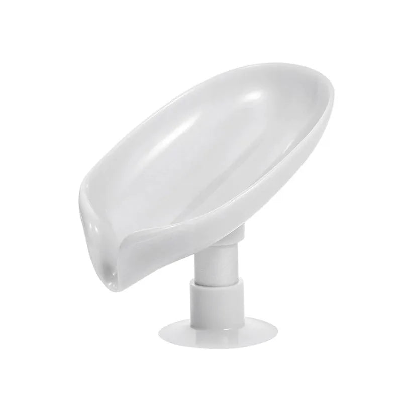 Leaf Shape Self-Draining Soap Dish – Non-Slip Holder Soap Dish SPOT C-Gray