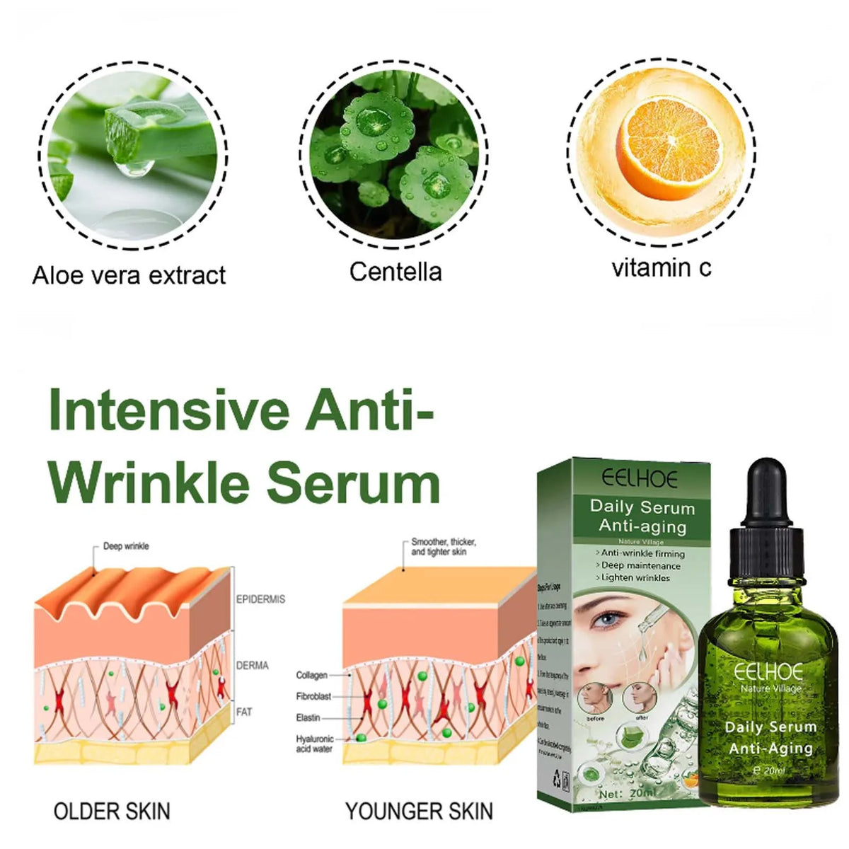 Eelhoe Daily Face Serum – Firming, Brightening & Moisturizing Face Serum SPOT