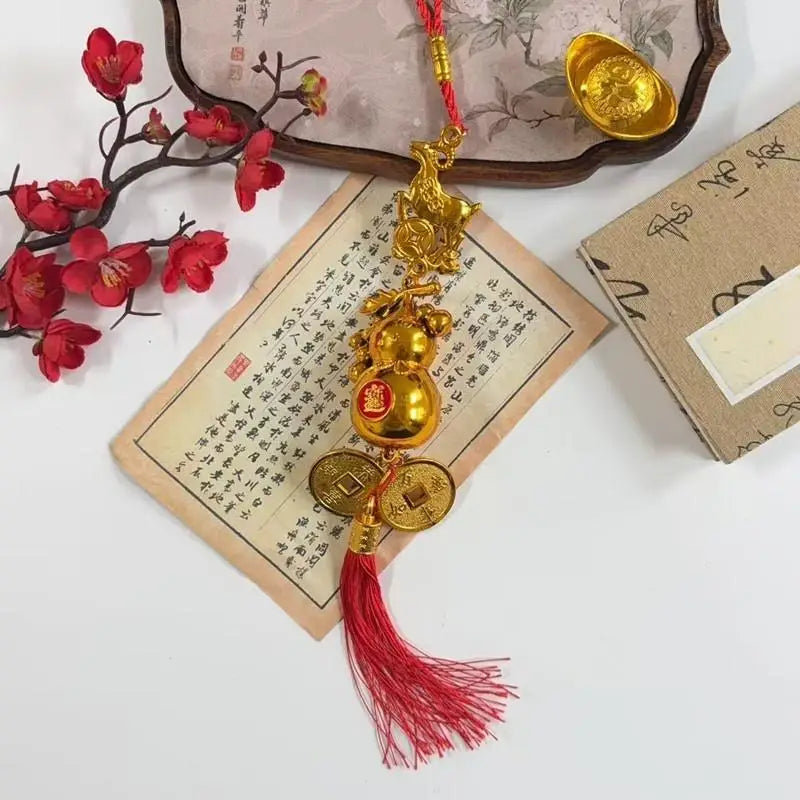 2027 Chinese New Year Goat Lucky Hanging Ornament Red Tassel Holiday Hanging Ornament SPOT
