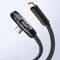 100W USB-C to USB-C Elbow Fast Charging Cable – 6A Braided USB-C Charging Cable SPOT A 2m