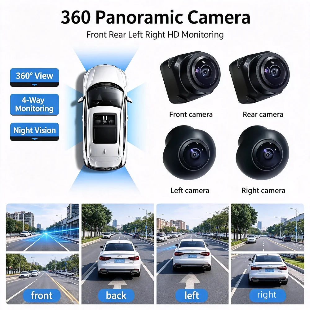 4-Way 360° Bird's-Eye AHD 2K Car Panoramic Camera System Surround View Camera SPOT