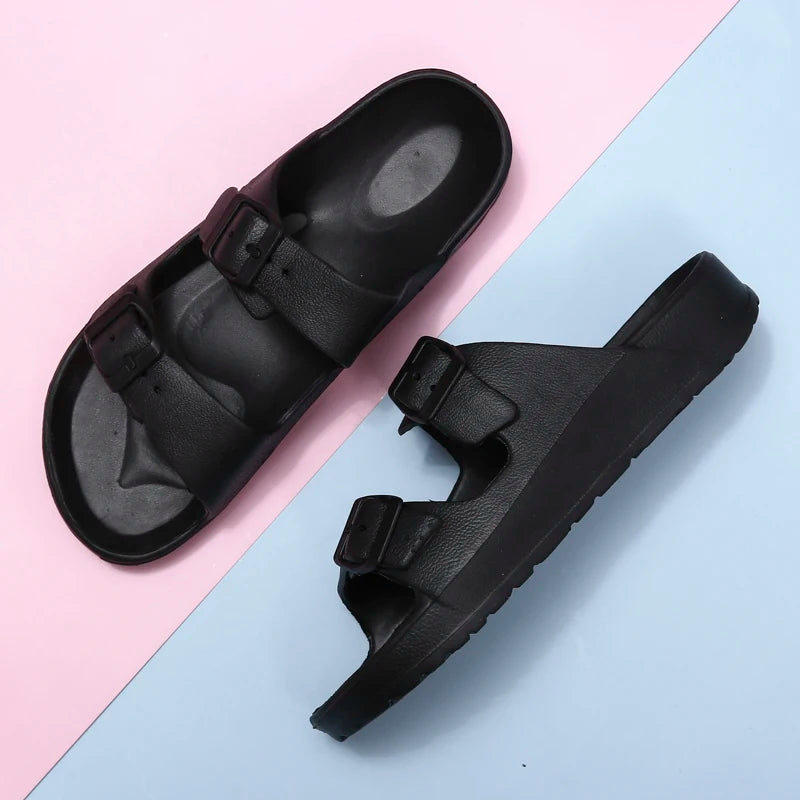 Lightweight EVA Sandals – Adjustable Dual Strap Slides EVA Flat Sandals SPOT