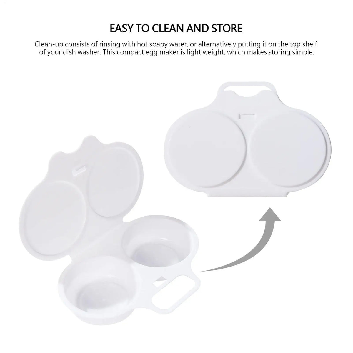 2-Cavity Microwave Egg Poacher – Nonstick Poached Egg Maker Microwave Egg Poacher SPOT
