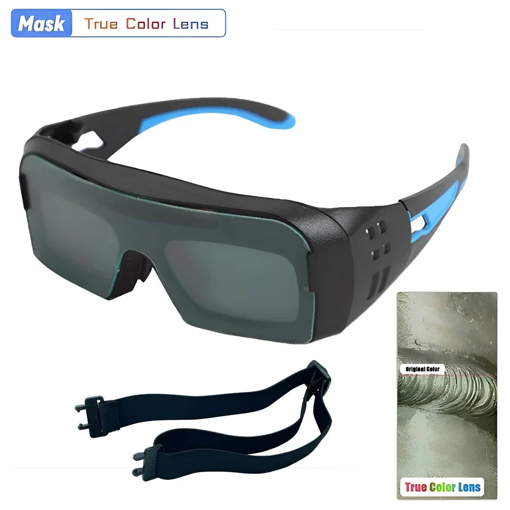 Auto-Darkening Welding Goggles – UV & Arc Flash Protection Welding Safety Goggles SPOT Ture Color Lens