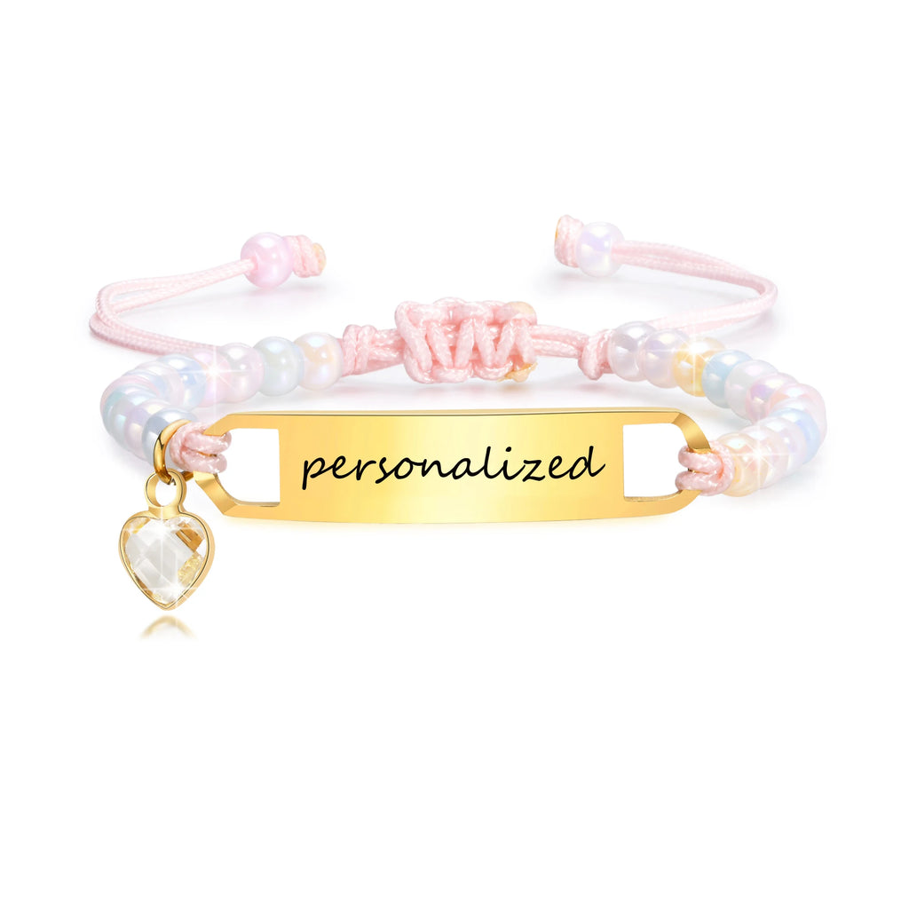 Personalized Engraved Name Bar Bracelet – Kids Birthday Gift Personalized Kids Bracelet SPOT