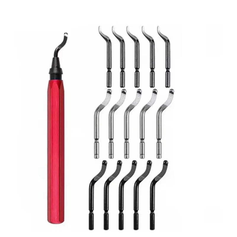 Deburring Tool with Metal Blade Accessories – Red & Blue Deburring Hand Tool SPOT Red