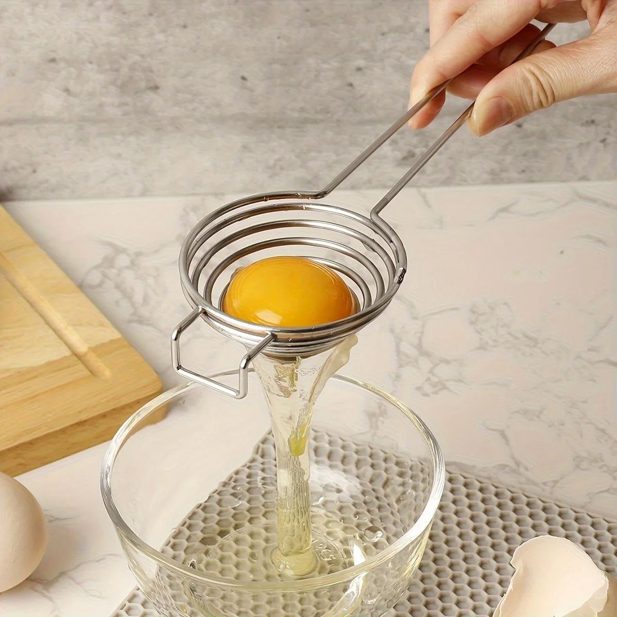 Stainless Steel Egg Yolk Separator & Egg White Divider Egg Separator Tool SPOT