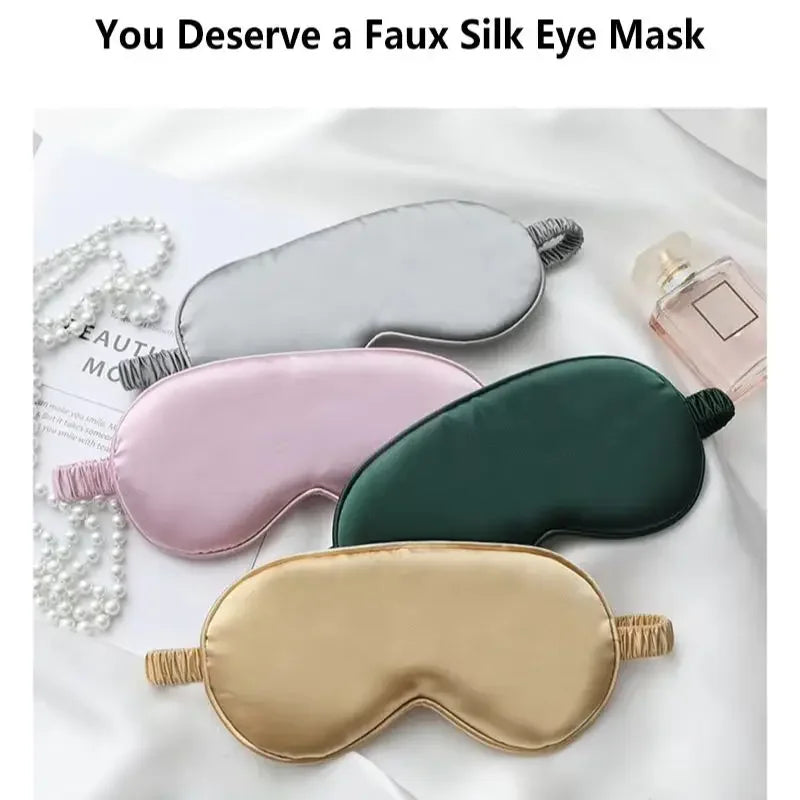 Double-Sided Silk Sleep Eye Mask – Light Blocking Travel Eyeshade Silk Sleep Mask SPOT